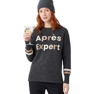 LOFT Lou and Grey Apres Ski Sweater Wool Blend Charcoal S Pullover Apres Expert